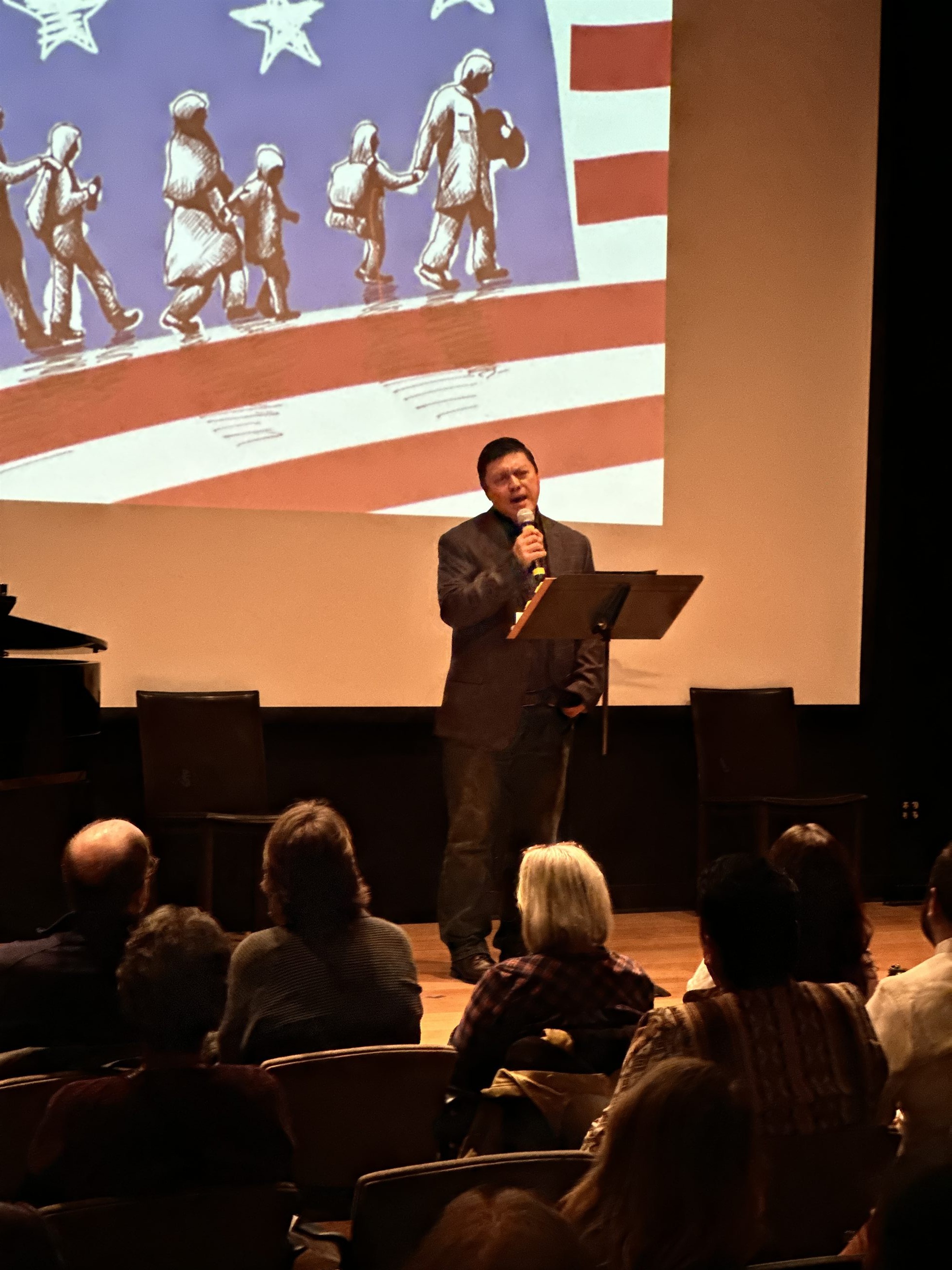 Volunteers helping run festival activities.