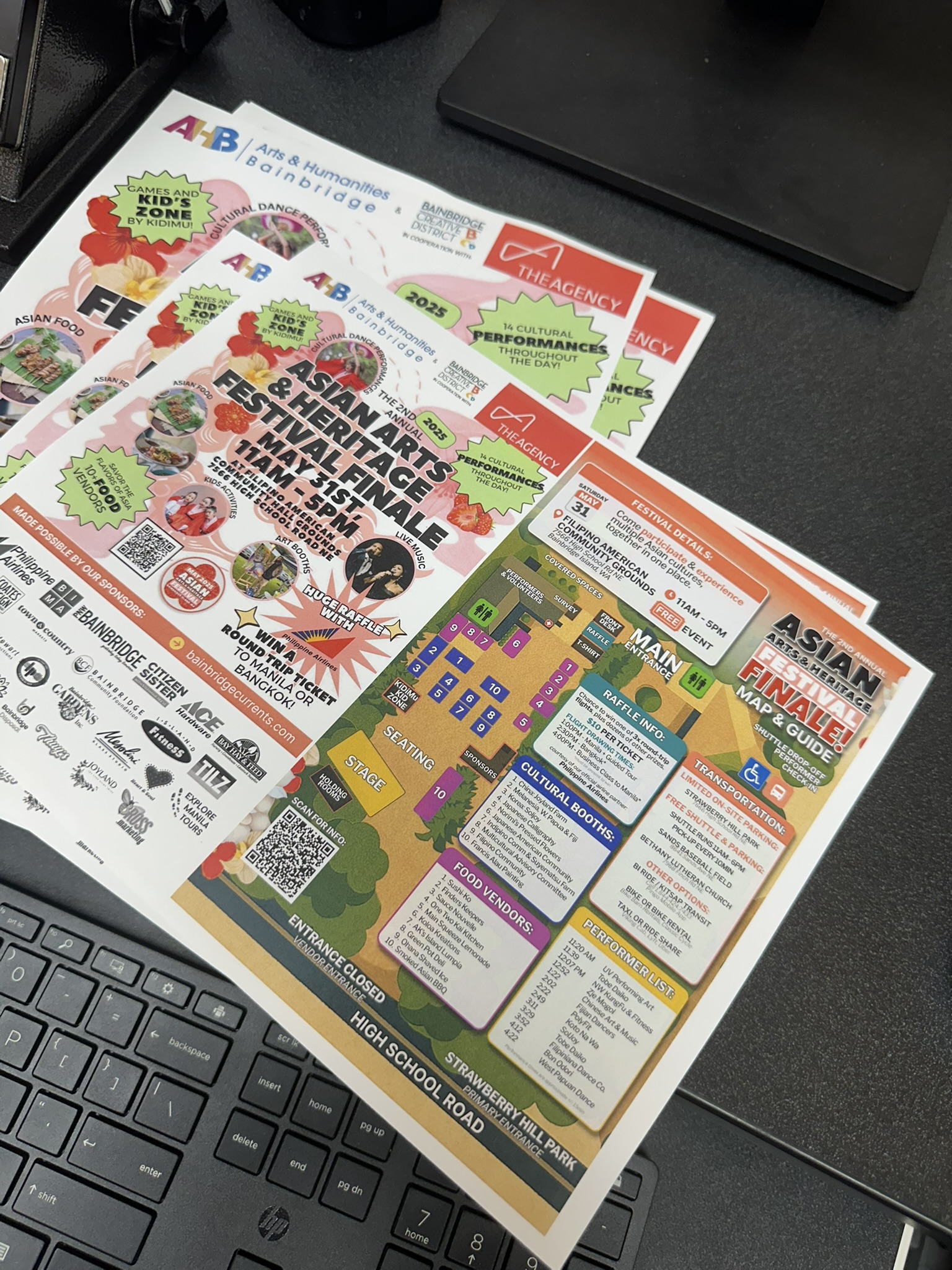 Volunteer and community outreach activity during festival promotion.